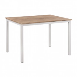 DINING TABLE GOOSE HM9532.02 SONAMA MDF-WHITE METAL LEGS 120X80Χ75Hcm.
