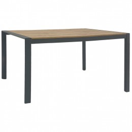 OUTDOOR DINING TABLE GOYA HM6059.03 ALUMINUM IN ANTHRACITE & POLYWOOD TABLETOP 160X80Χ75Hcm.
