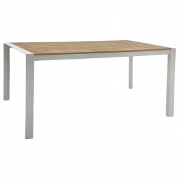 OUTDOOR DINING TABLE GOYA HM6059.01 ALUMINUM IN WHITE & POLYWOOD TABLETOP 160X80Χ75Hcm.