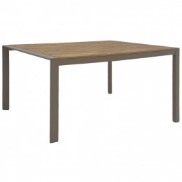 OUTDOOR DINING TABLE GOYA HM6059.04 ALUMINUM IN CHAMPAGNE & POLYWOOD TABLETOP 160X80Χ75Hcm.