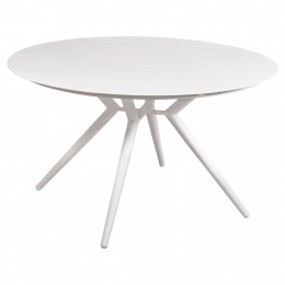 OUTDOOR TABLE ROUND HIGER HM6061.01 WHITE ALUMINUM Φ126Χ75Hcm.