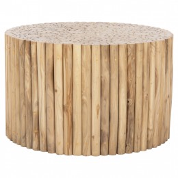 COFFEE TABLE ROUND COOTER HM9863 TEAK BRANCHES- NATURAL Φ80x50Hcm.
