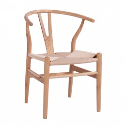 DINING CHAIR BRAVE HM8695.11 BEECH WOOD IN NATURAL-ROPE IN NATURAL 45X51X75Hcm