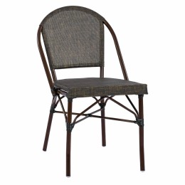 Metallic Chair Bamboo Look Brown HM5718  54x62x89 cm