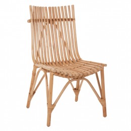 CHAIR FOR OUTDOORS CELLION HM9812.01 RATTAN POLES IN NATURAL COLOR 51x67x96Hcm.