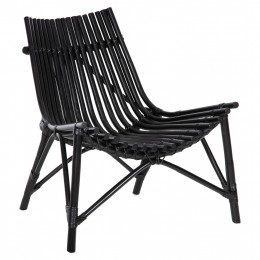 CHAIR FOR OUTDOORS CELLION HM9812.02 RATTAN POLES IN BLACK COLOR 76x72x83Hcm.