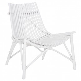 CHAIR FOR OUTDOORS CELLION HM9812.03 RATTAN POLES IN WHITE COLOR 76x72x83Hcm.