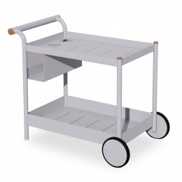 TROLLEY WITH 2 WHEELS MALCOLM SM6492.02 BEIGE ALUMINUM 98.2x58x81H
