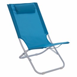 Beach chair High back with Light blue fabric HM5150 48,5x79x74 cm