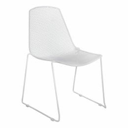 Metallic chair Mesh white Urania HM8011.02 56x58,5x86cm