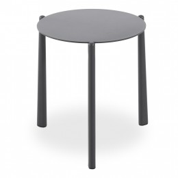 ROUND SIDE TABLE DENERIS SM6393.02 CHARCOAL ALUMINUM 45x45x47H
