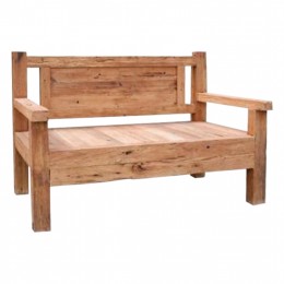 BENCH 3-SEATER FOR BUSINESS USE RECYCLED MIX WOOD 160x80x100Hcm.HM9454.01