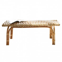 BENCH MADE OF RATTAN NATURAL COLOR 90x40x46Hcm.HM9480