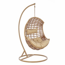 Hanging Armchair Nest Brown-Beige with pillow HM5753.01 105'x195 cm