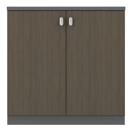 Low cabinet  professional Denith pakoworld dark grey-walnut 80x40x80cm