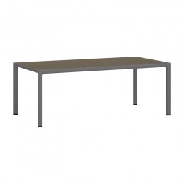 Conference table professional Denith pakoworld dark grey-walnut 180x100x75cm