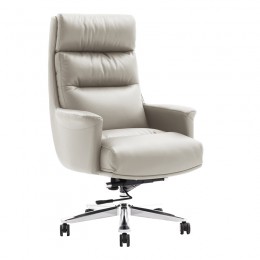 Manager's office chair Nagal pakoworld PU in beige color 71x73x117-123cm