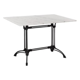 Table with 2 legs Base from cast iron HM5612 with marble 110x70