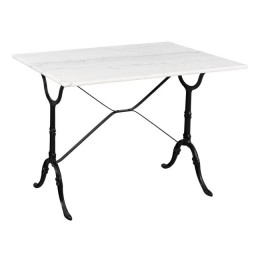 Table with Base from cast iron HM464 with marble 100x60x72