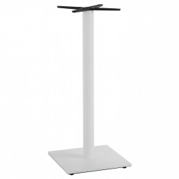 BASE FOR BAR TABLE HM439.02 METAL IN WHITE MATTE WITH HEIGHT ADJUSTERS 45Χ45Χ107Hcm.