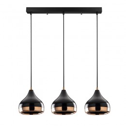 Ceiling lamp three-light Elprecious pakoworld E27 black-bronze 67x17x110cm