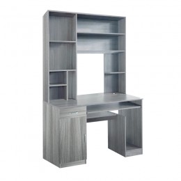 Computer desk-bookcase Novelty pakoworld grey-oak 120x55x182cm