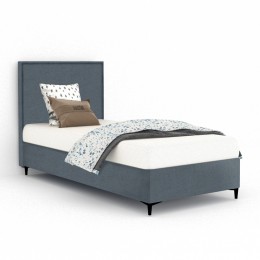 FRAME BED WITH STORAGE (FOR MATTRESS 90x200cm) CHENILLE BLUE JEAN 03-881 E1 TR