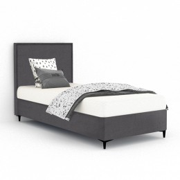 FRAME BED WITH STORAGE (FOR MATTRESS 90x200cm) CHENILLE GREY 26-881 E1 TR