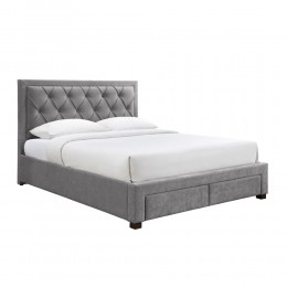 NOBLE BED (FOR MATTRESS 160x200cm) FABRIC GREY DARK E1 MY