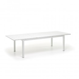 PALM BEACH EXPANDABLE TABLE 165/225x90x75CM WITH MECHANISM BUTTERFLY ALUMINIUM WHITE