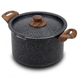 NAVA  Pot with lid-strainer "Nature" and stone non-stick coating 22cm 10-144-125