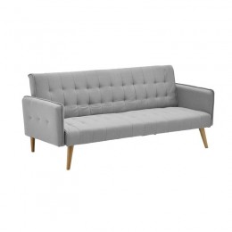 Sofa-bed Onero Inart grey fabric 187x85x80cm