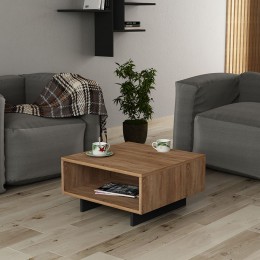 Coffee Table Hola pakoworld in oak - antracite color 60x60x32cm