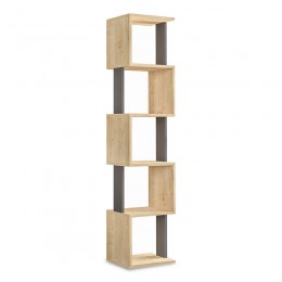 Bookcase - Column Piri pakoworld oak-anthracite 35x30x161cm
