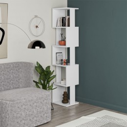 Bookcase - Column Piri pakoworld white melamine 35x30x161cm