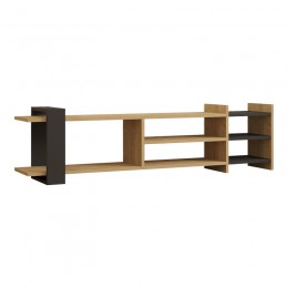 Rinia pakoworld TV cabinet in oak-anthracite shade 153.60x26x40cm