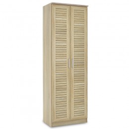 Shoe storage cabinet Sante pakoworld with 2 doors and a drawer for 21 pairs of shoes in sonoma colour 60x37x183
