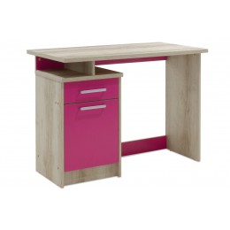 Office table Looney pakoworld with drawers  in castillo-pink colour 100x55x75cm