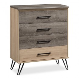 Chest of 4 Drawers Bruno pakoworld in viscount - toro colour 80x40x95cm