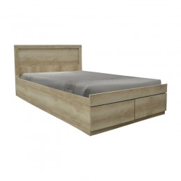 Single bed Nalos pakoworld with drawer castillo-oak 100x200cm