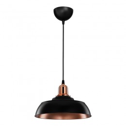 Artisan pakoworld single-light ceiling lamp E27 in black-bronze shade Φ25.5x17cm