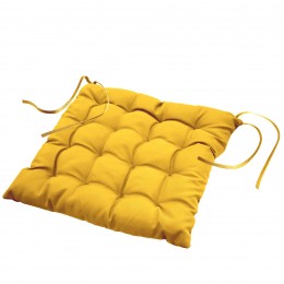 QUILTED CHAIR PAD 40 x 40 CM PLAIN POLYESTER ESSENTIEL HONEY 1609117