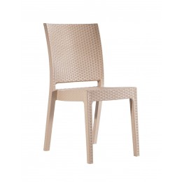 Defense Chair 44x59x88 (46) cm Durable Resin Reinforced with Fiber Glass Cappuccino 161-26325