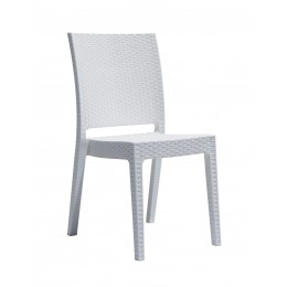 Defense Chair 44x59x88 (46) cm Durable Resin Reinforced with Fiber Glass White 161-26327