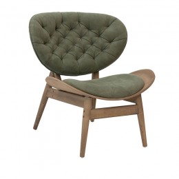 Relax armchair Udalle pakoworld solid wood walnut-green velvet 77x70x82cm