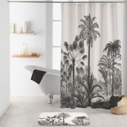 SHOWER CURTAIN WITH HOOKS 180 x 200 CM PRINTED POLYESTER COCOTY 1801138