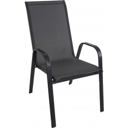 LUGO METAL ARMCHAIR 56X68X93CM WITH BLACK FRAME AND BLACK / BROWN TEXTILENE CH-ZS6420BL-MB
