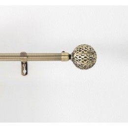 CURTAIN ROD EXPANdable / GOLD BRASS METAL 120-210cm 19MM