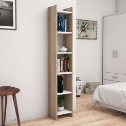 Bookcase Darco pakoworld melamine oak-white 28.6x22x160cm