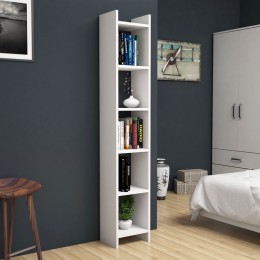 Bookcase Darco pakoworld melamine white 28.6x22x160cm